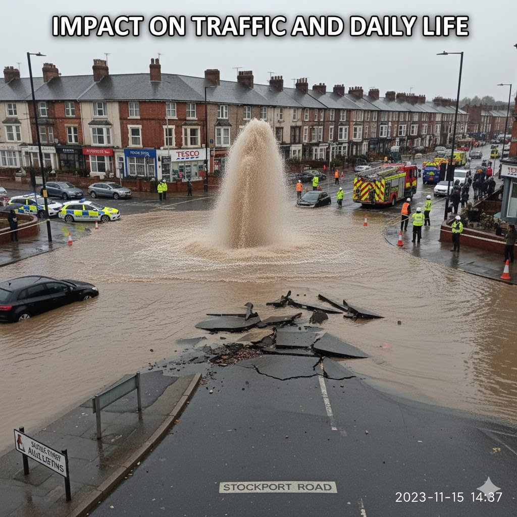 stockport road major leak